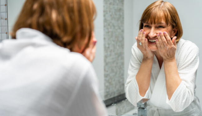 Routine visage pour peau mature